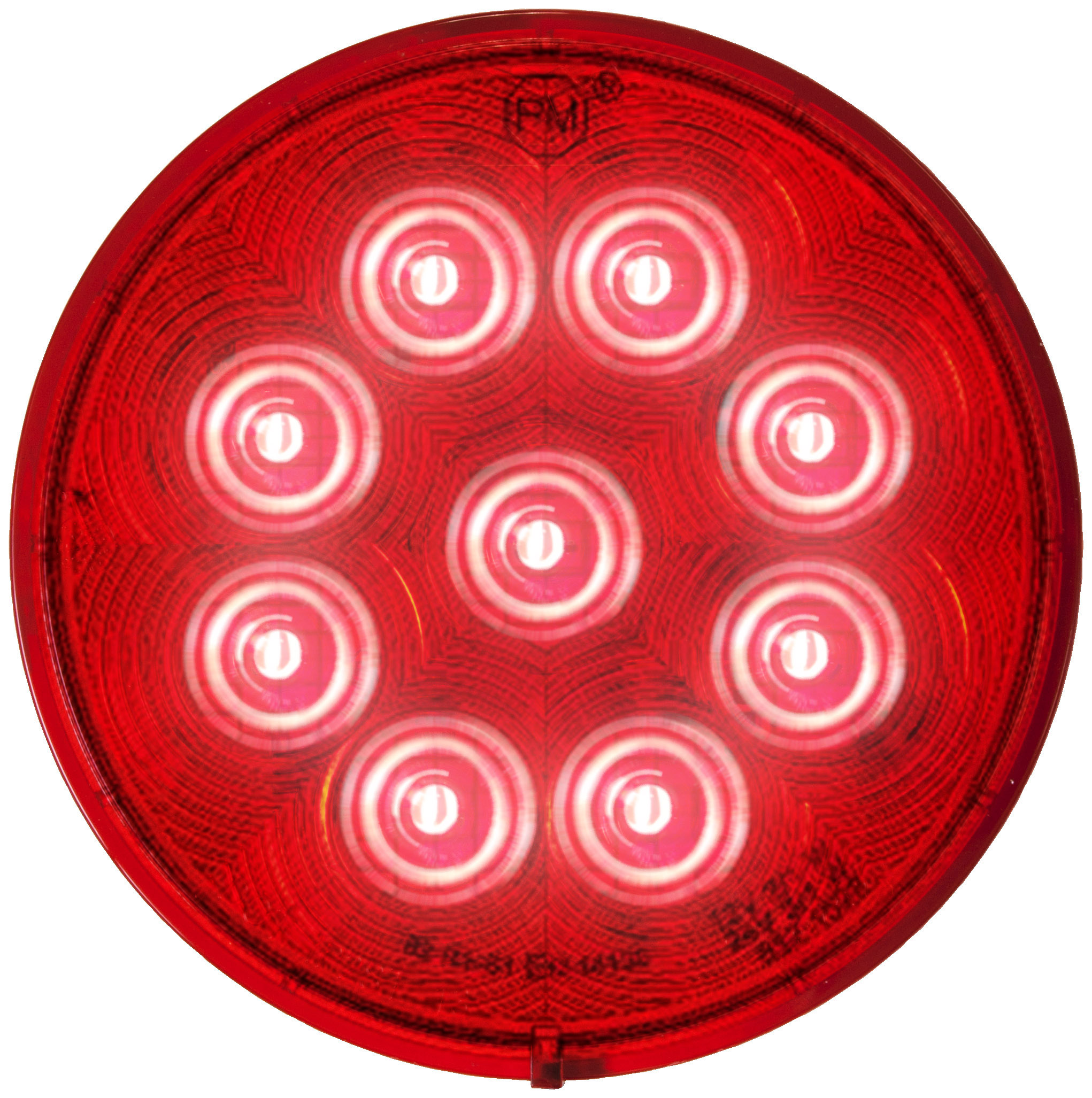LED ECE 4 inch Round Rear Fog Light; red, grommet mount; poly bag ...