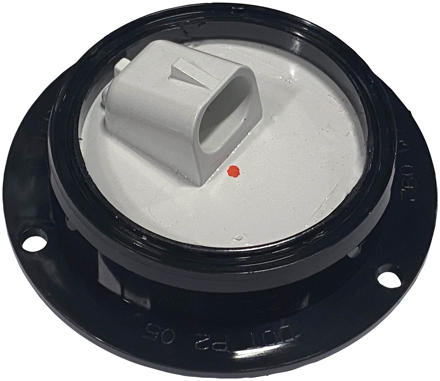 LED Marker/ Clearance, PC-Rated, Round, Clear Lens, AMP, w/ Flange, 2.5 inch, amber, clear lens, bulk pack - Image 2