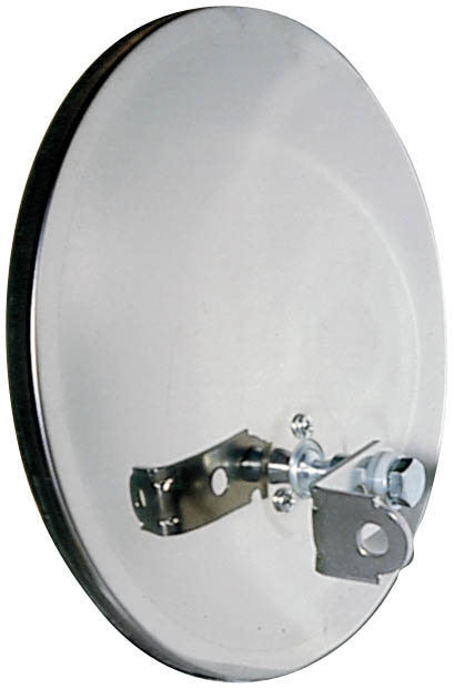 Mirror, Convex, Round, Offset, Bright Stainless, 8 inch, display box