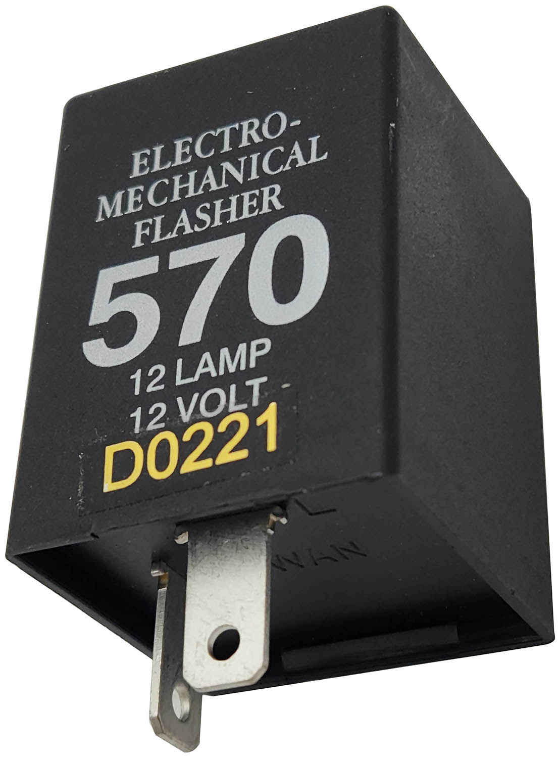 25 Amp Electro-Mechanical Flasher; 2-prong; poly bag