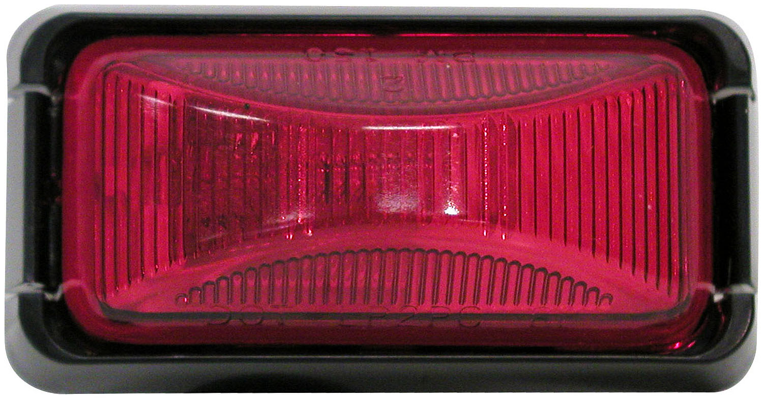 PC-Rated Clearance/Side Marker Light; red / black kit; bulk pack