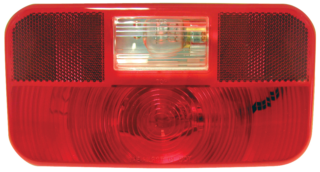 RV Combination Rear Light With Reflex; red w/ back-up light; Viz Pack
