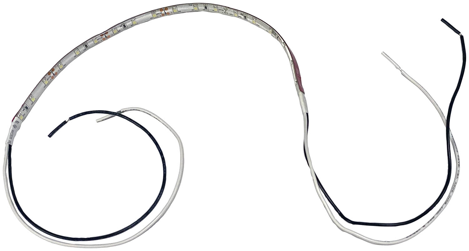 12 inch Interior Strip Light; 12 inch lead wires on both ends; poly bag