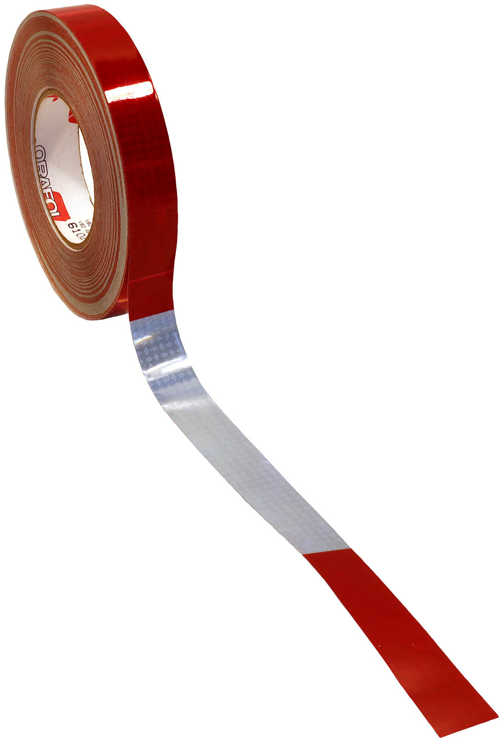 V82 10-Year 1000 CP Polyester Film Tape; 1 inchwide, 7 inch white x 11 inch red, 150' roll; box