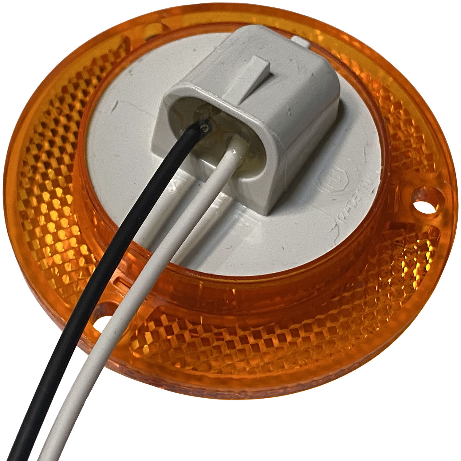 LED Single Diode 2 inchClearance/Marker Light w/Reflex; amber, hardwired; bulk pack - Image 2