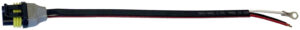Molded AMP-compatible 3-Wire Plug; 12" overall, stripped lead/ring terminal, bulk pack