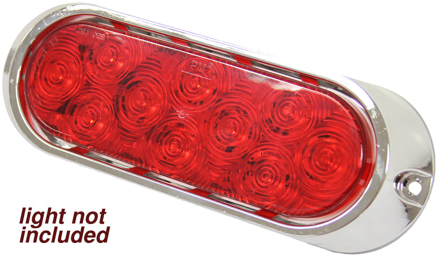 Surface Mount Bracket For Oval Lights; chrome; bulk pack - Image 2