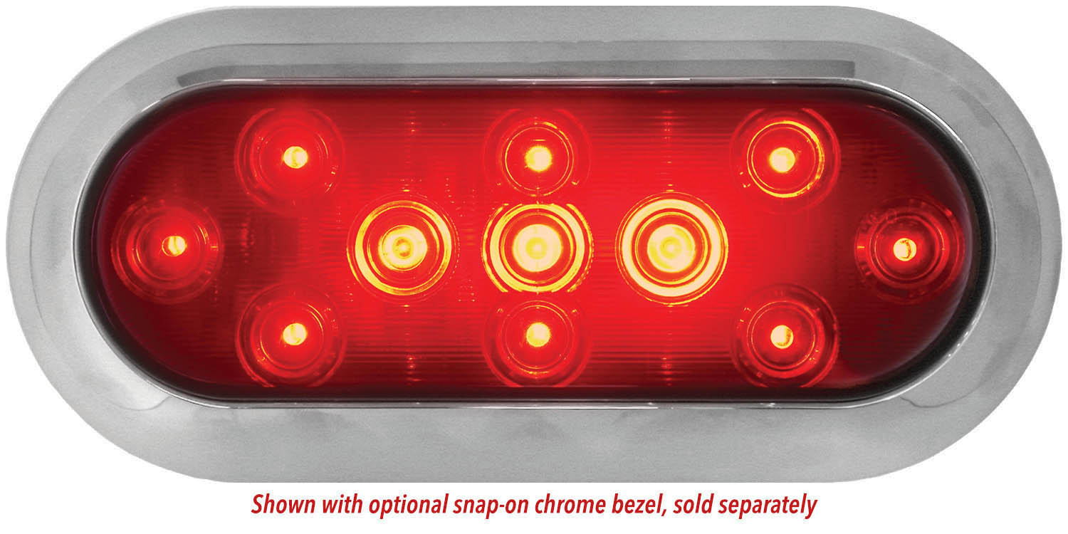 LED ECE Surface-Mount Rear Tail & Stop Light; red tail & stop; bulk pack - Image 2