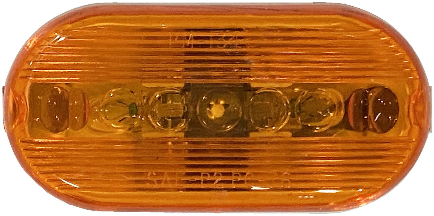 Oval PC-Rated Clearance/Side Marker Light; amber; bulk pack