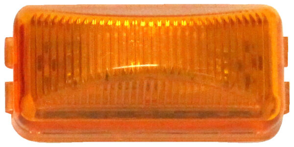 LED Marker/ Clearance, PC-Rated Rectangular, 2.48"X1.2", amber, poly bag
