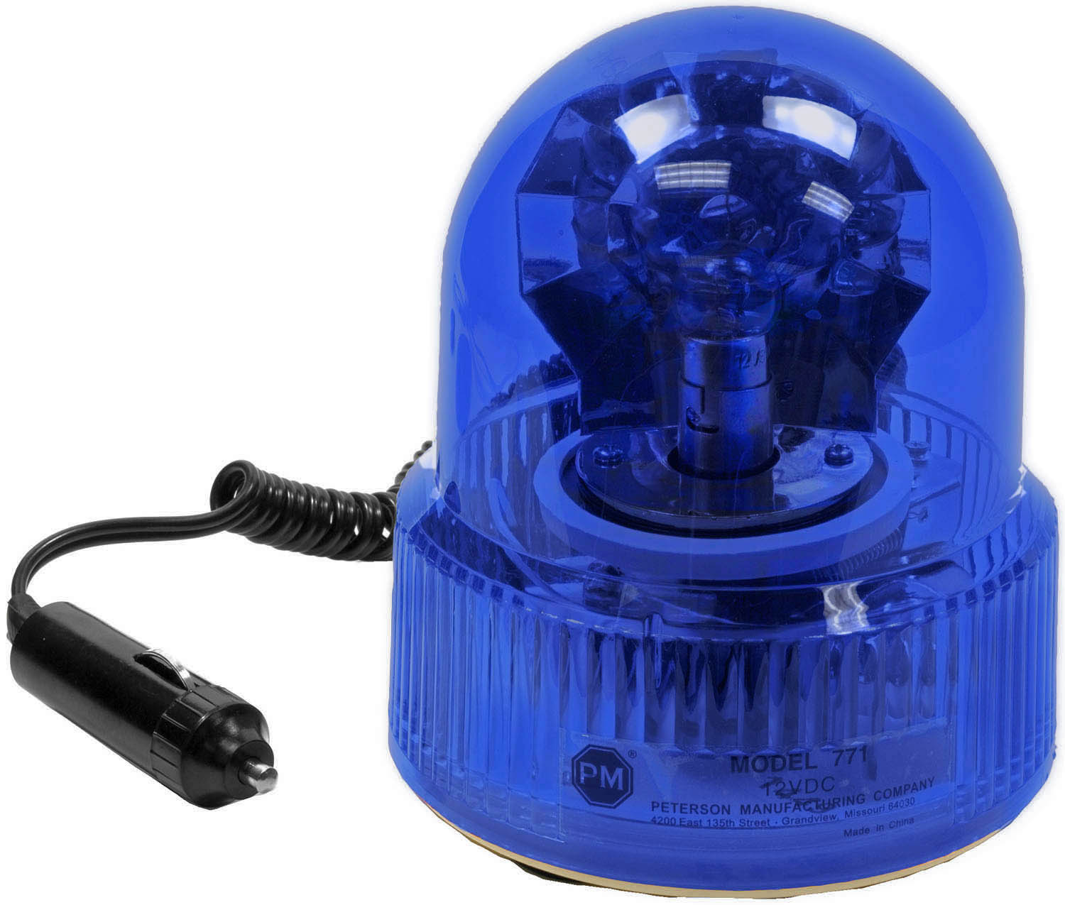 Economy Revolving Beacon, blue, 12V, Viz Pack
