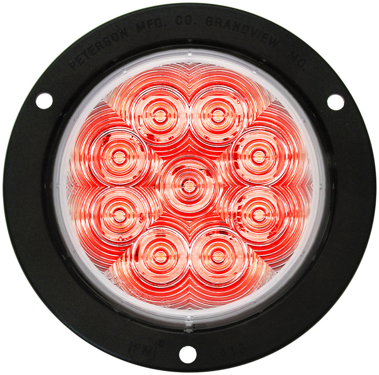 Lumen X ® 4 inch Round Stop / Turn / Tail Light; flange clear lens; poly bag - Image 2