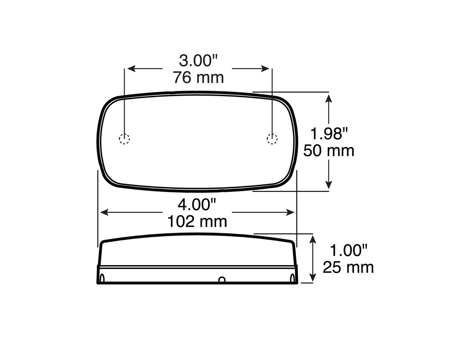 Combination 1-Bulb Light w/ Reflex; red; bulk pack