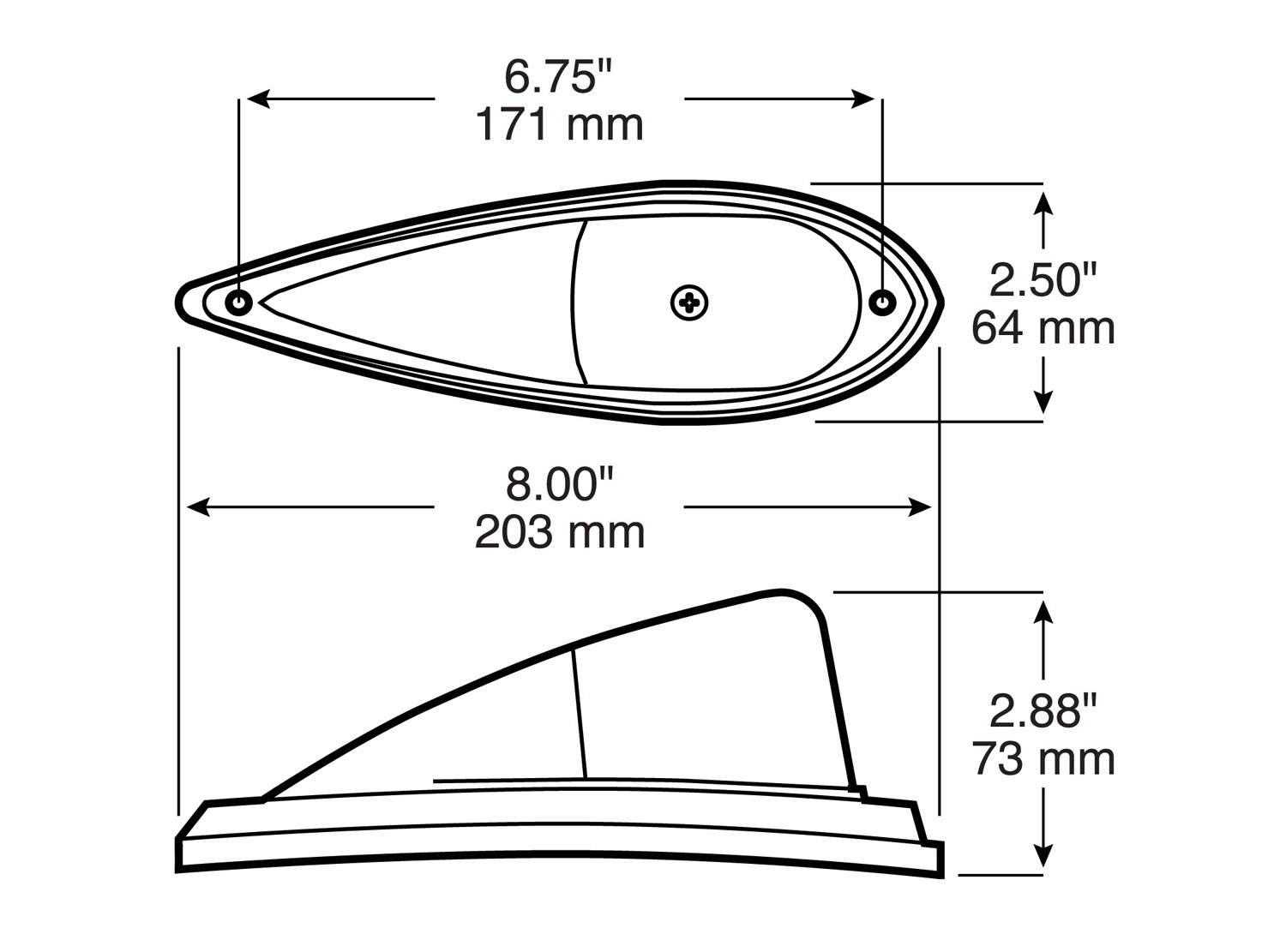 Cab Marker Light; amber; Viz Pack