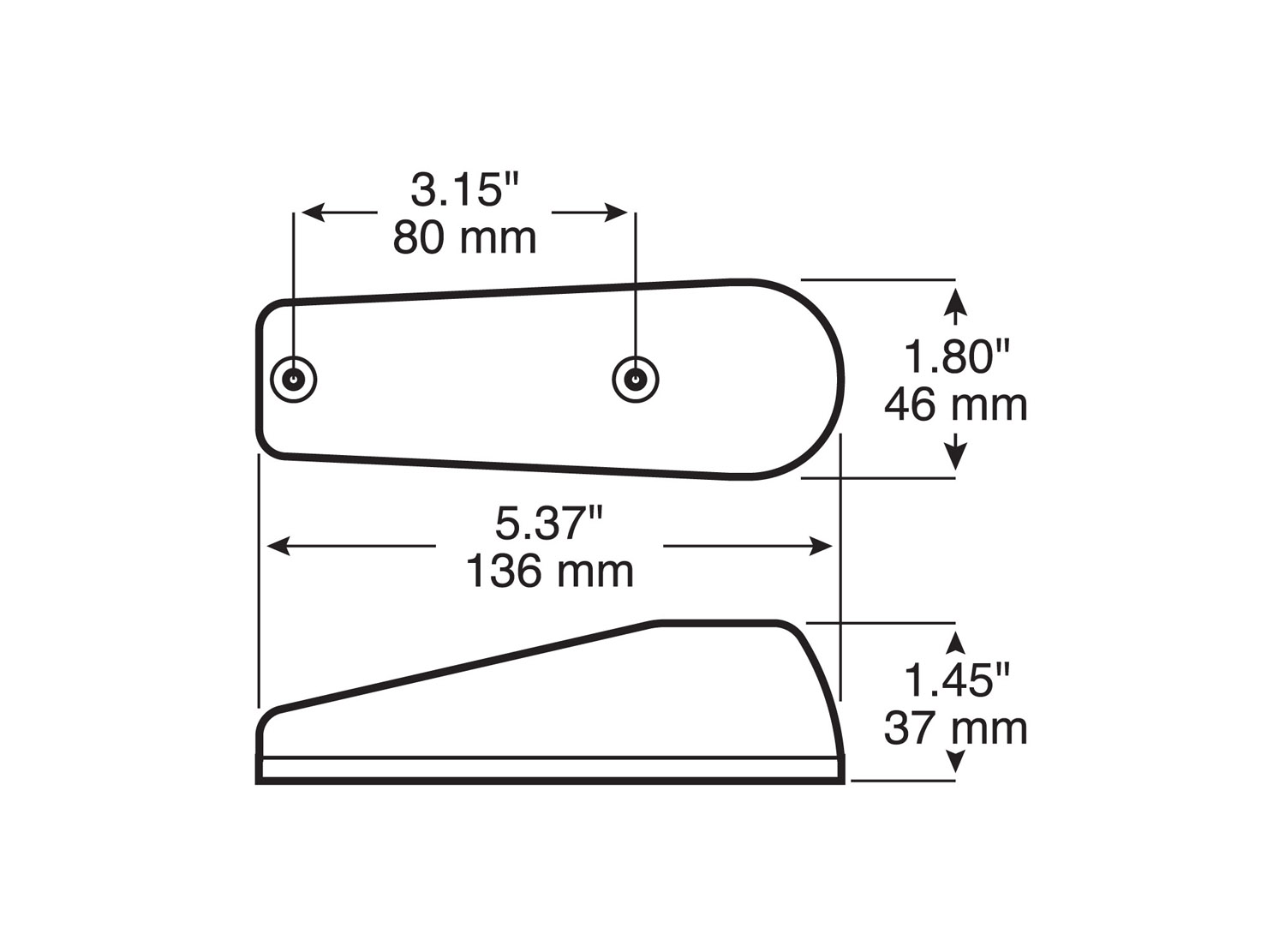 Clearance/Side Marker Light w/ Reflex; amber; bulk pack