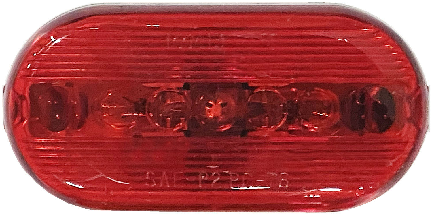 Oval PC-Rated Clearance/Side Marker Light; red; Viz Pack