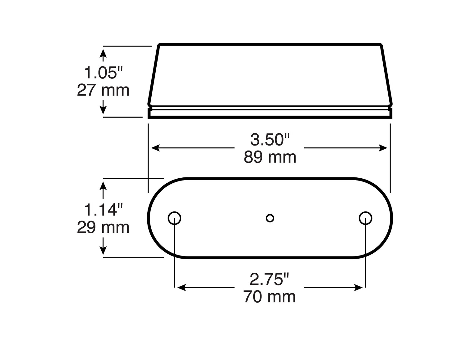Thin-Line PC-Rated Clearance/Side Marker Light; amber; bulk pack