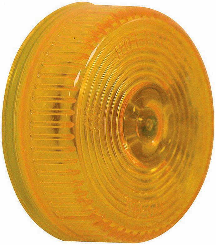 2 inch Round PC-Rated Clearance/Side Marker Light; amber; poly bag