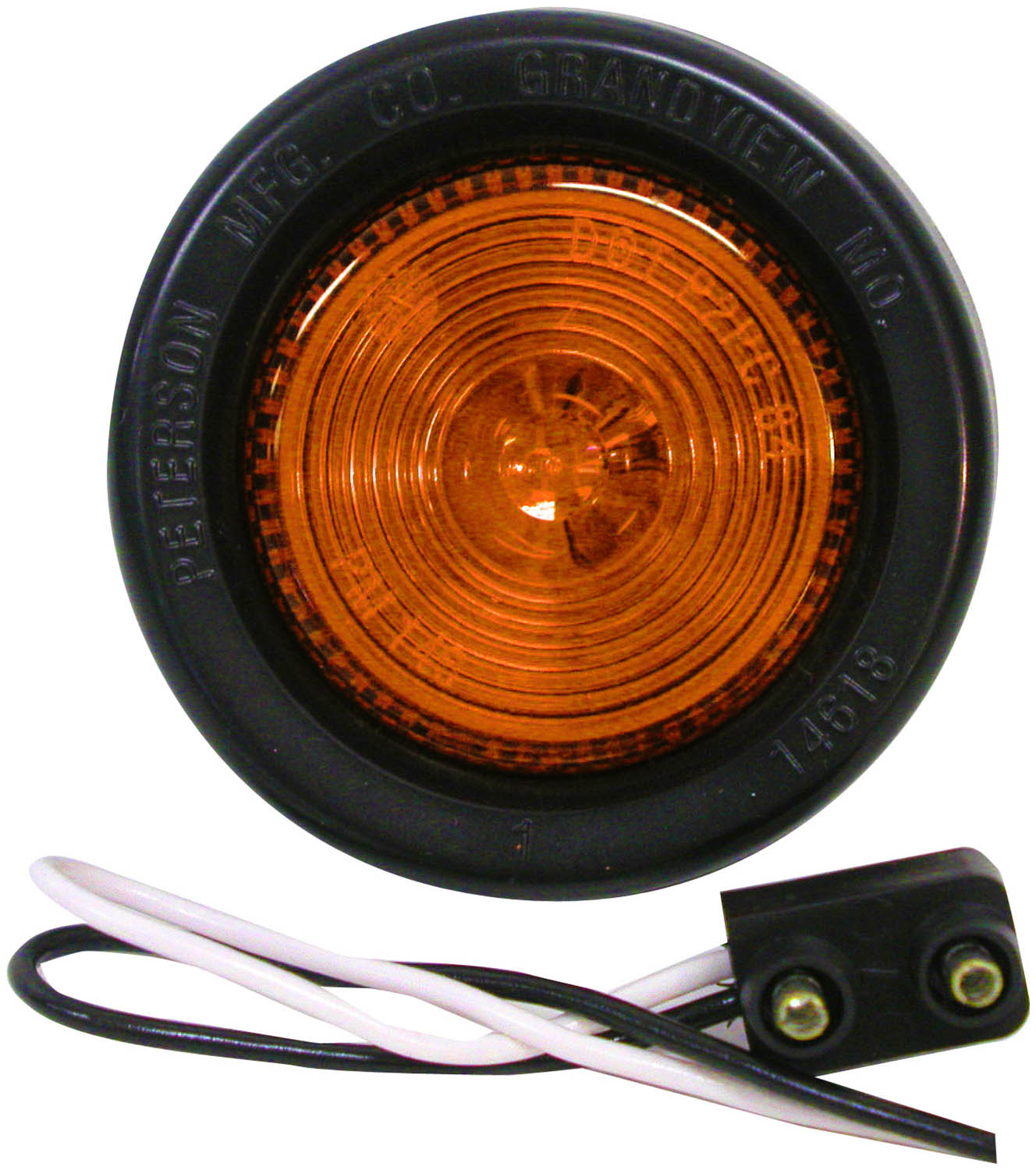 2 inch Round PC-Rated Clearance/Side Marker Light; amber kit; bulk pack