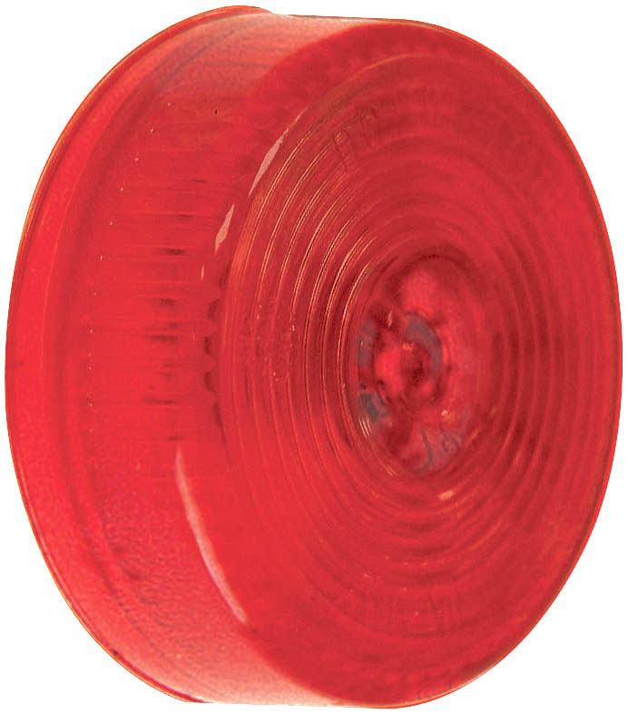 2 inch Round PC-Rated Clearance/Side Marker Light; red; poly bag