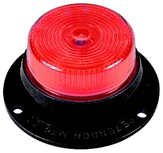 2 inch Round PC-Rated Clearance/Side Marker Light, red surface mount, bulk pack