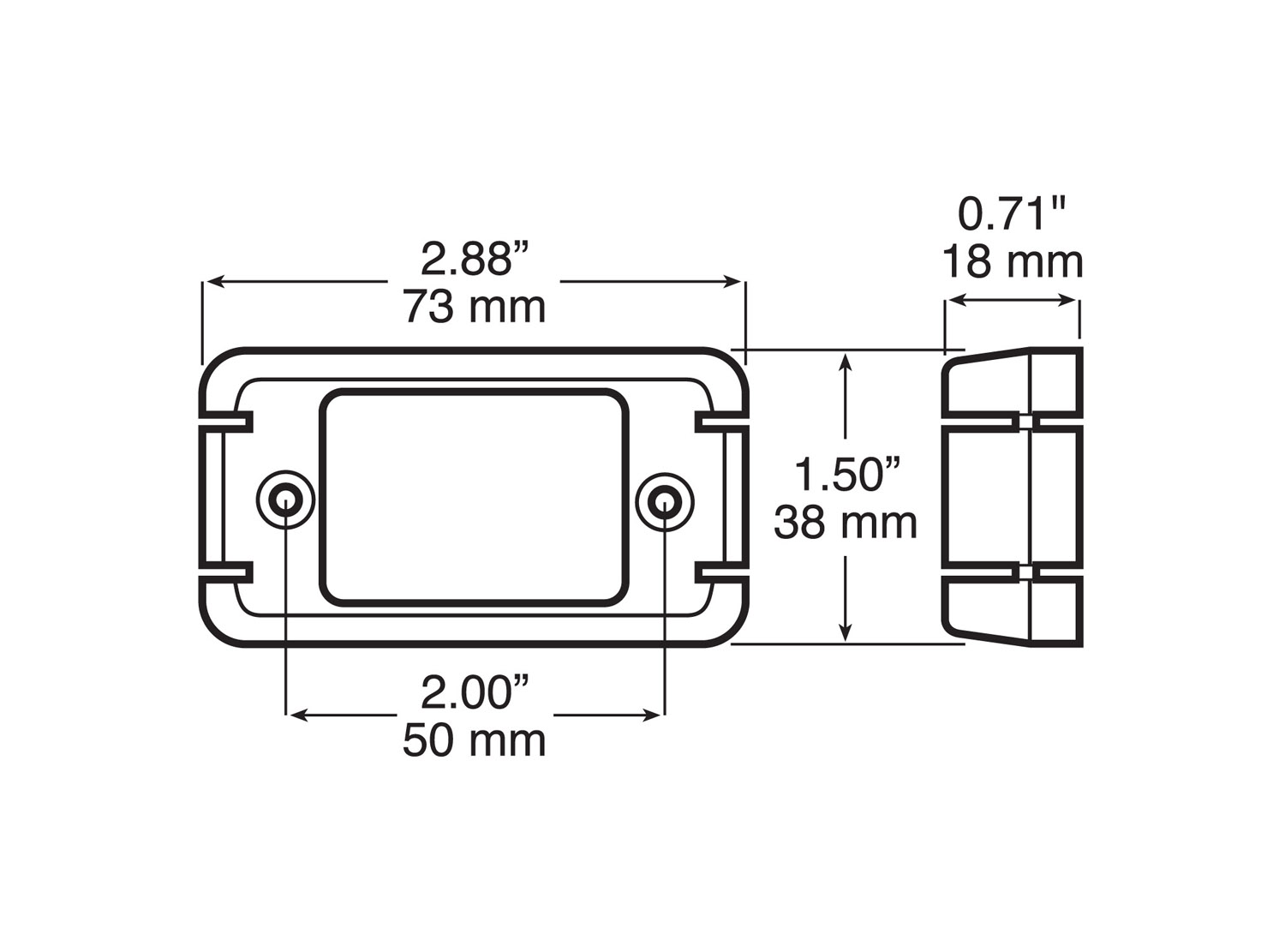 Surface Mount Bracket; black; bulk pack
