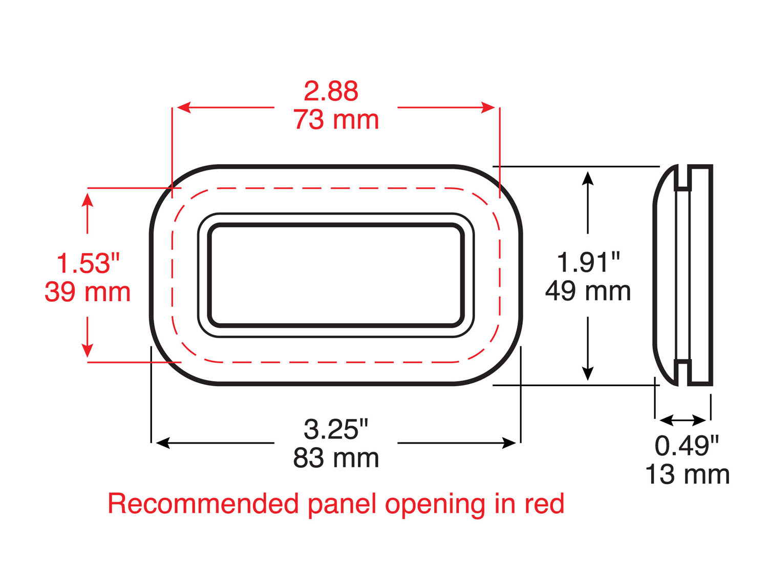Surface Mount Bracket; black; bulk pack