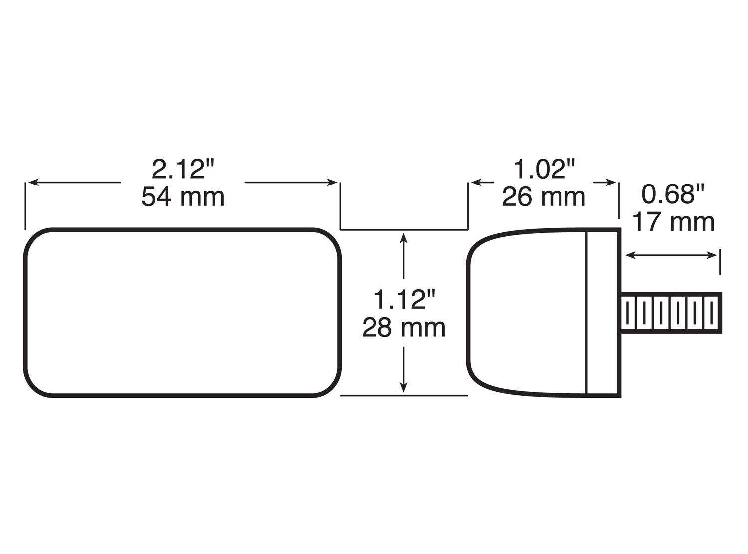 Surface-Mount Clearance/Side Marker Light; red; bulk pack