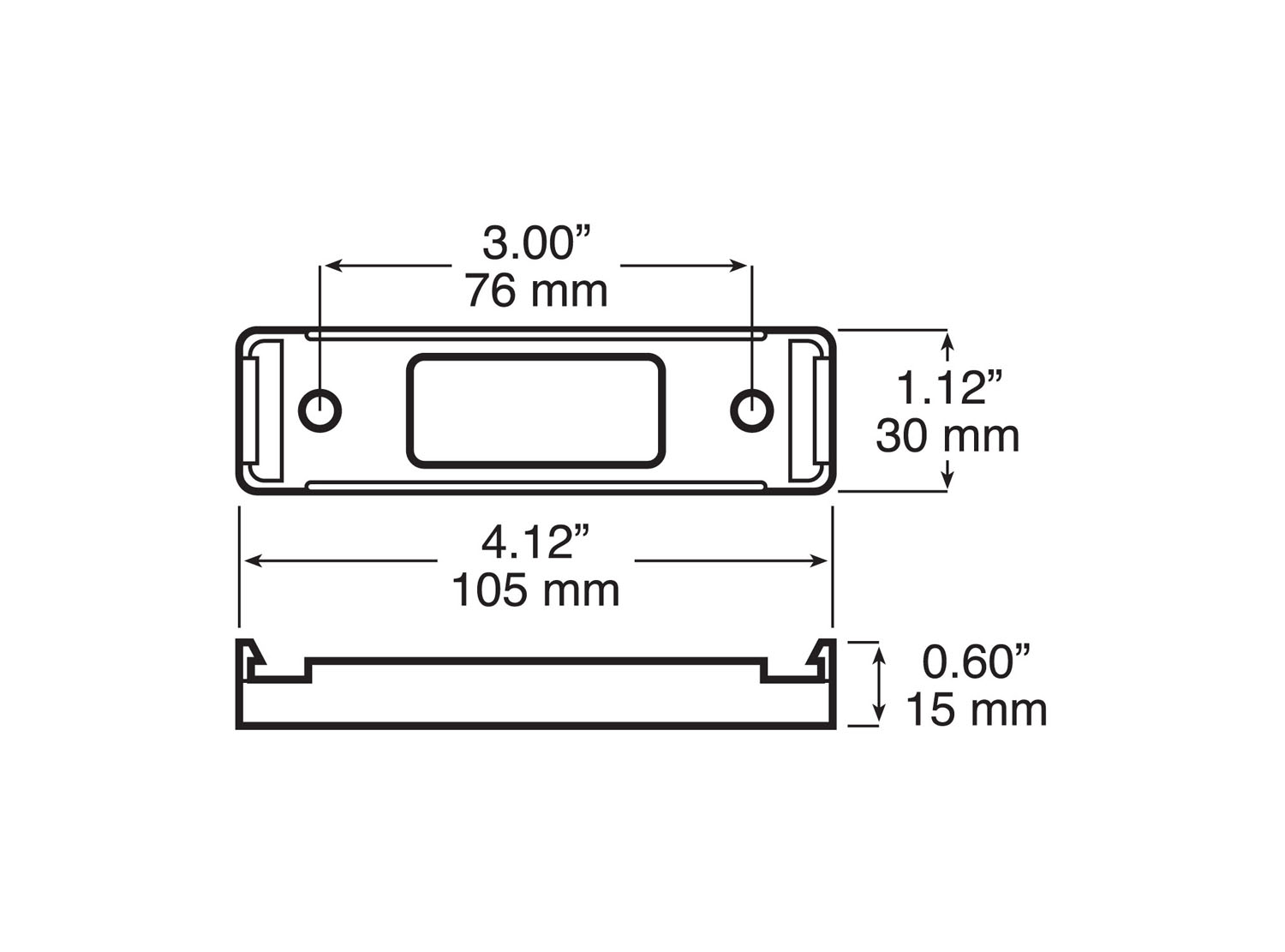 Surface Mount Bracket; black bracket; bulk pack