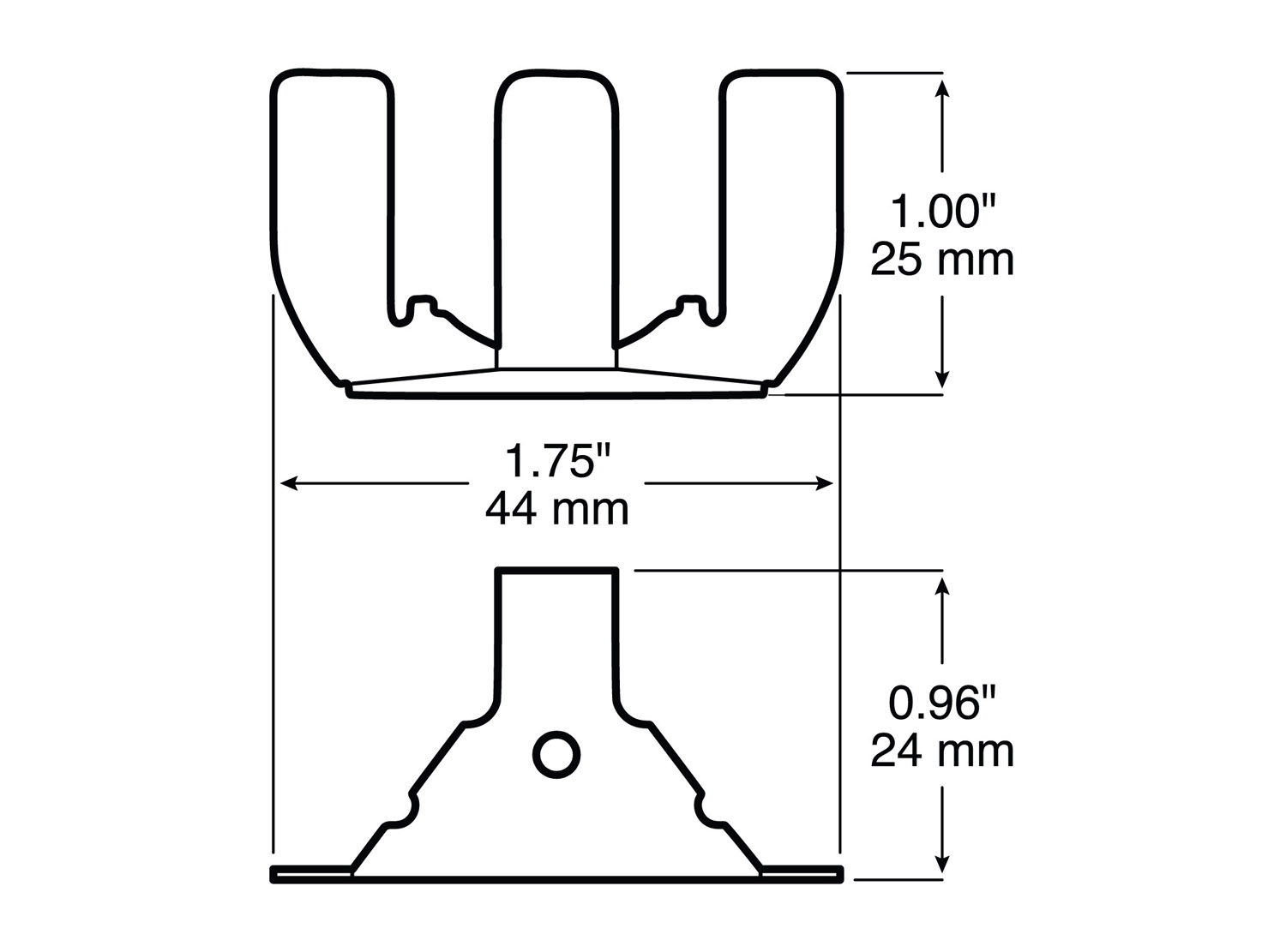 Plug Retaining Clip; stainless steel; bulk pack