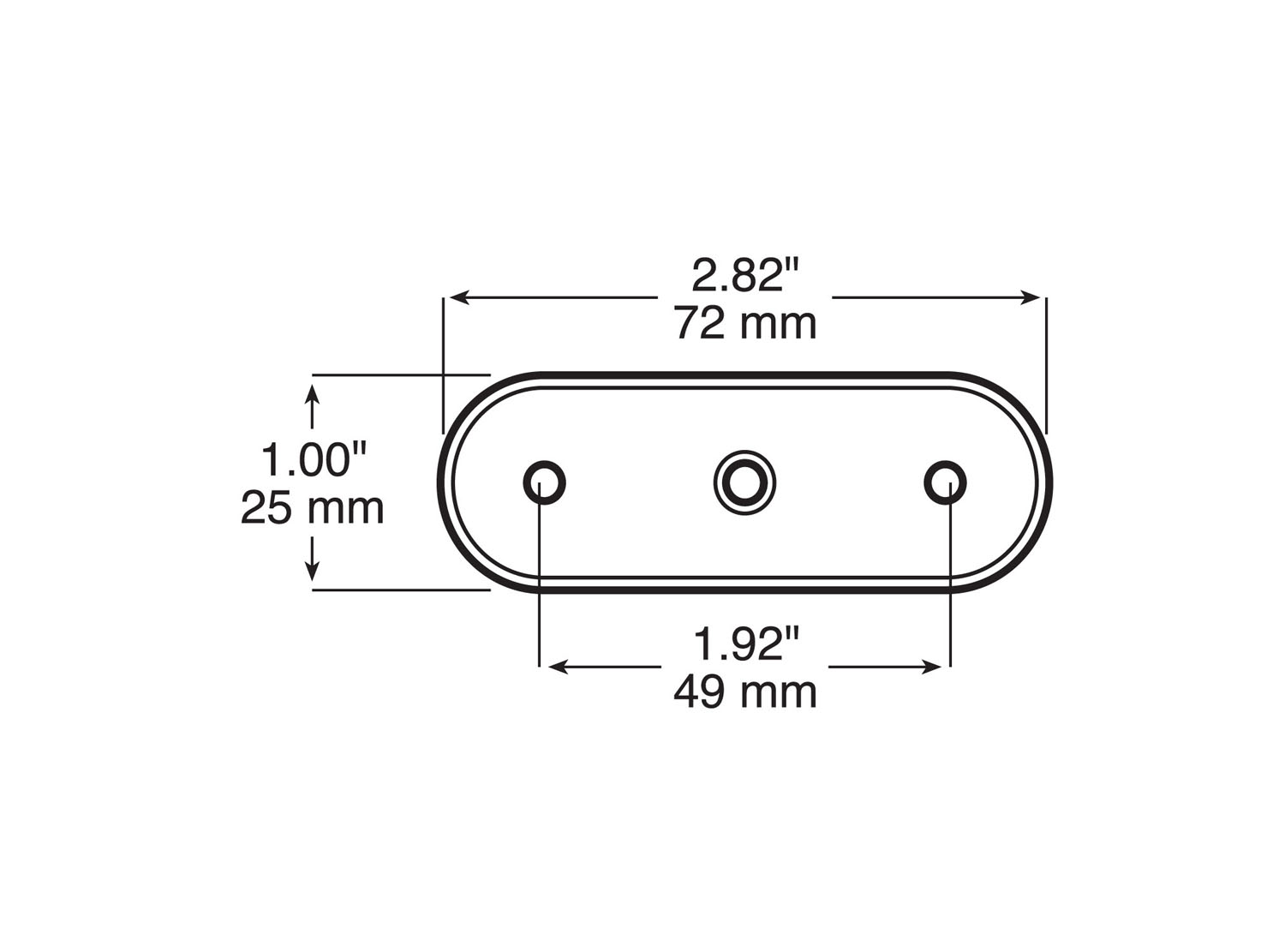 Rubber Mounting Gasket; black rubber; bulk pack