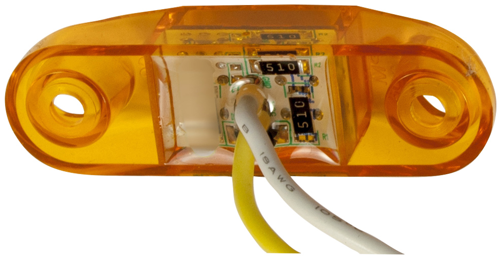 Mini Surface-Mount Clearance/Side Marker Light, 12 Volt; amber; bulk pack - Image 2