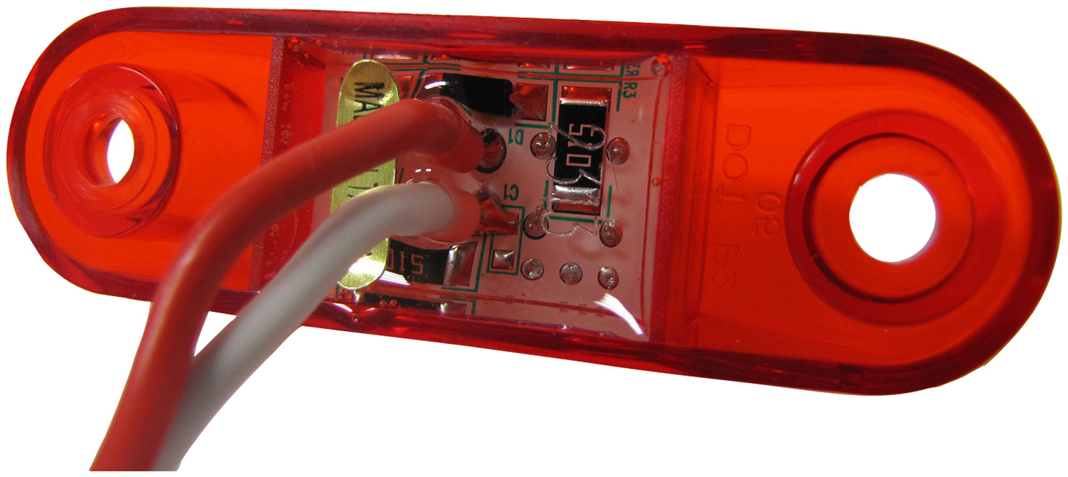 Mini Surface-Mount Clearance/Side Marker Light, 12 Volt; red; bulk pack - Image 2