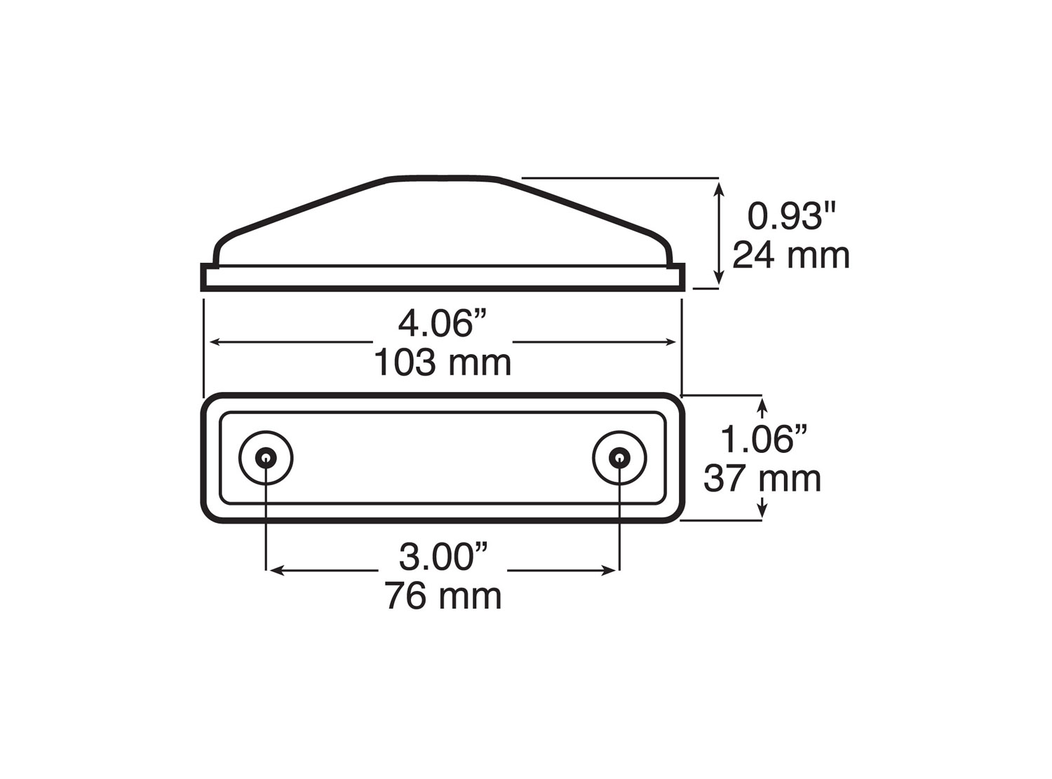 Clearance/Side Marker Light; red; bulk pack