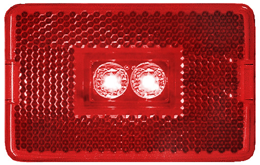 Marker Light w/ Reflex; red bullet + ring; bulk pack