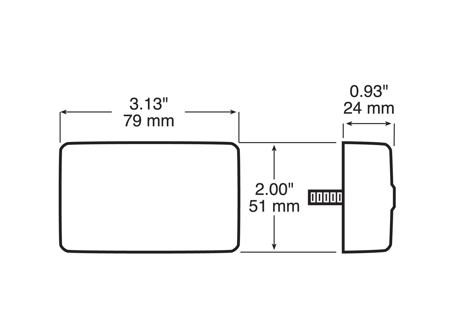 Marker Light w/ Reflex; red bullet + ring; bulk pack
