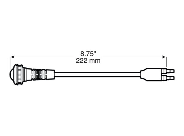 LED 3/4" Heavy-Duty PC-Rated Clearance/Marker Light w/ 2 .180 bullets, amber, bulk pack - Image 2