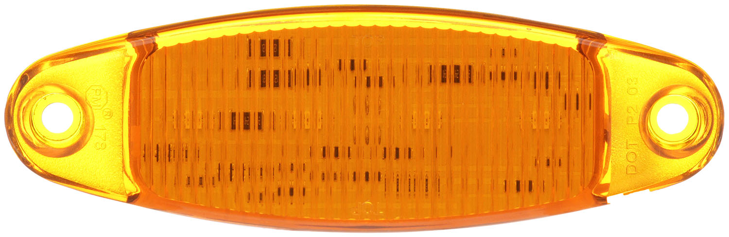 Oval Surface-Mount Clearance/Side Marker Light, 12 Volt; amber; bulk pack