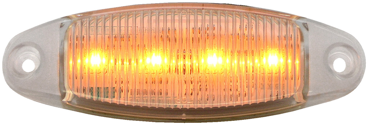 Clearance/Side Marker Light; amber clear lens; bulk pack - Image 2