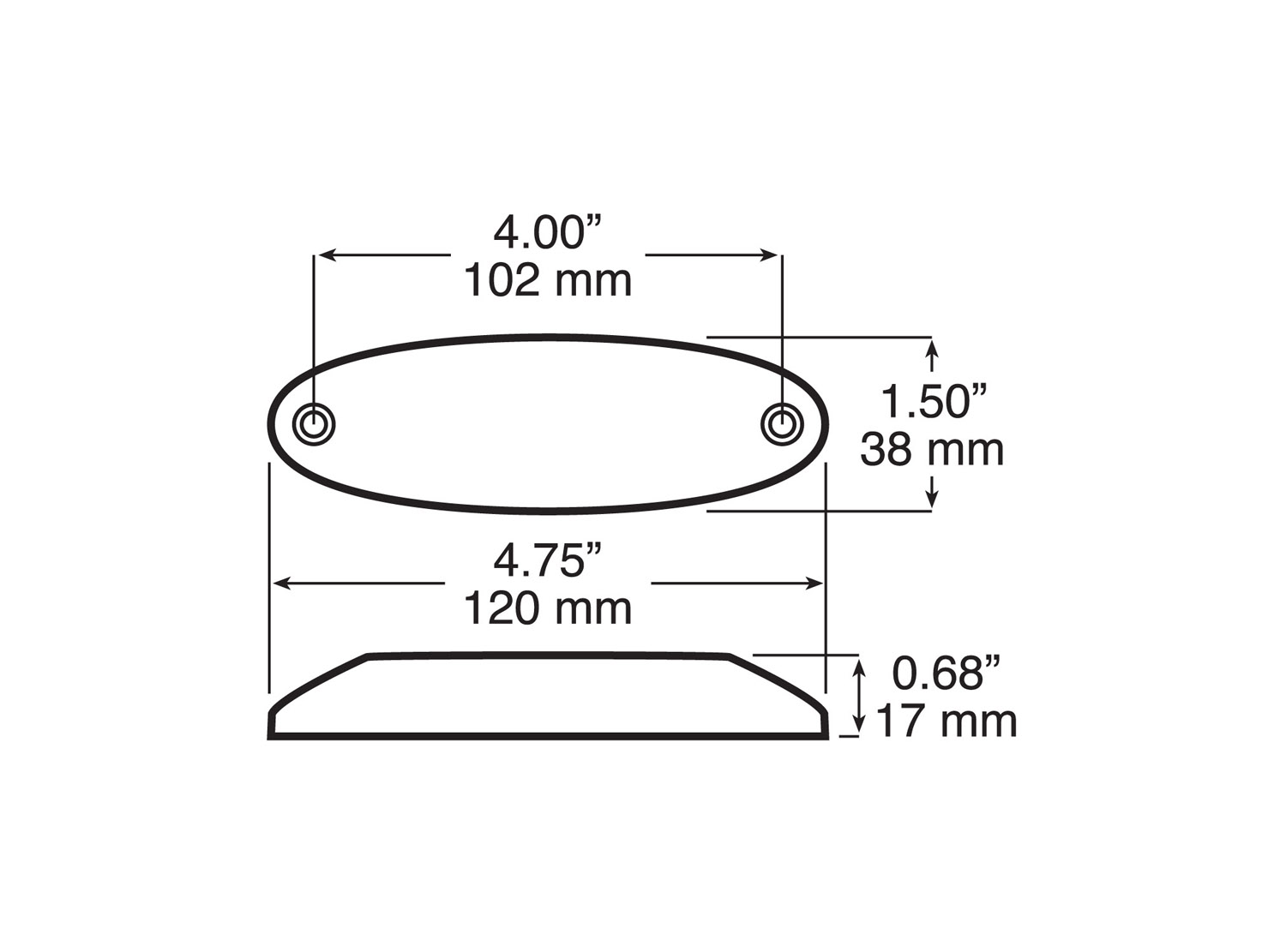Clearance/Side Marker Light; amber clear lens; bulk pack
