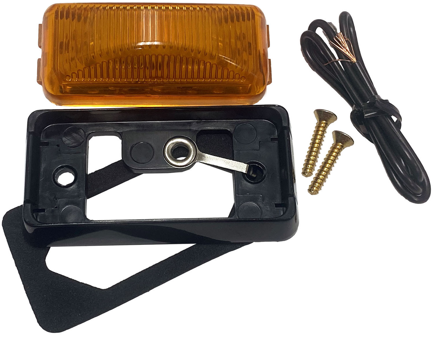 PC-Rated Clearance & Side Marker; amber kit, black brkt; Viz Pack