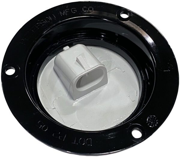 LED Marker/Clearance PC-Rated, Round Clear Lens AMP w/ SM Flange 2.5" - Image 2
