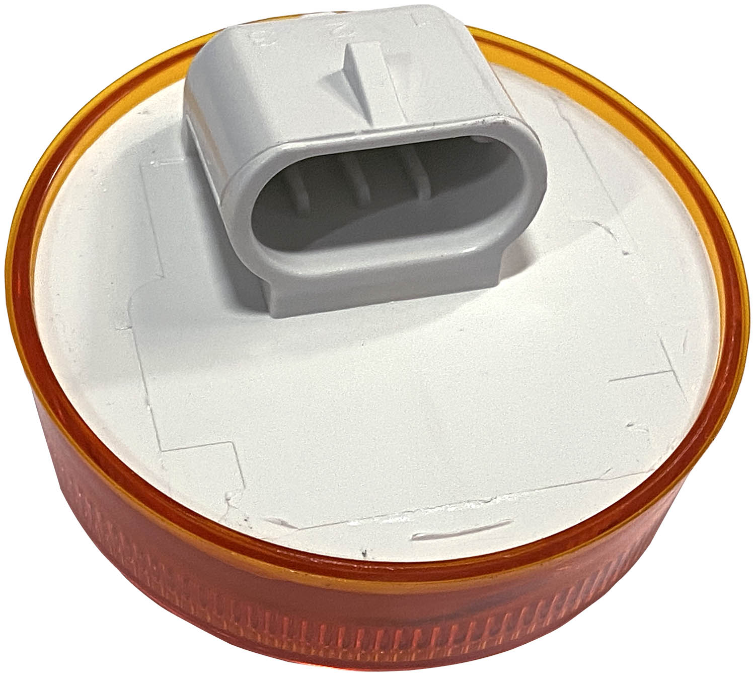 PC-Rated 2 1/2 inch Clearance/Side Marker Light w/ Aux Function; amber grommet; bulk pack - Image 2