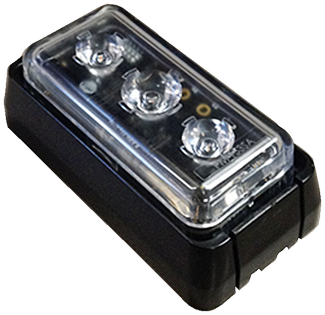 Ultra-Mini LED Strobing Light w/ Sync; amber, type 1; poly bag - Image 2