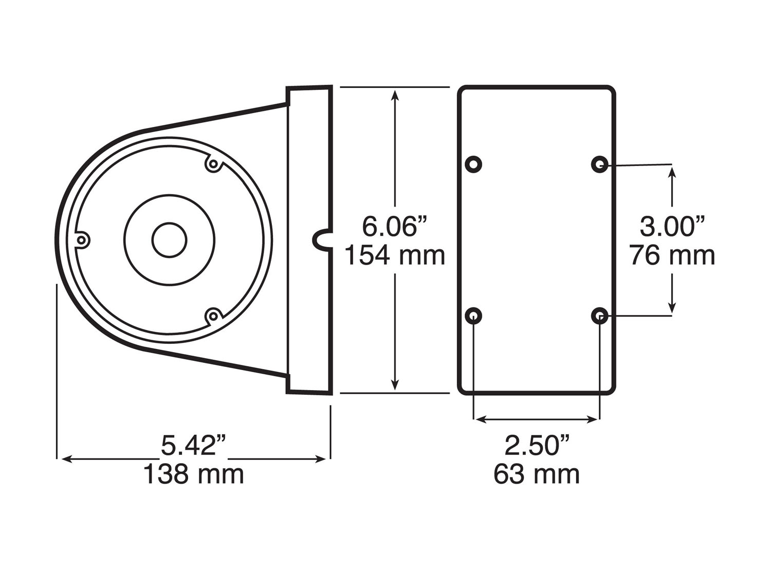 Agricultural Stop / Turn / Tail & Warning Lights; red, single; bulk pack