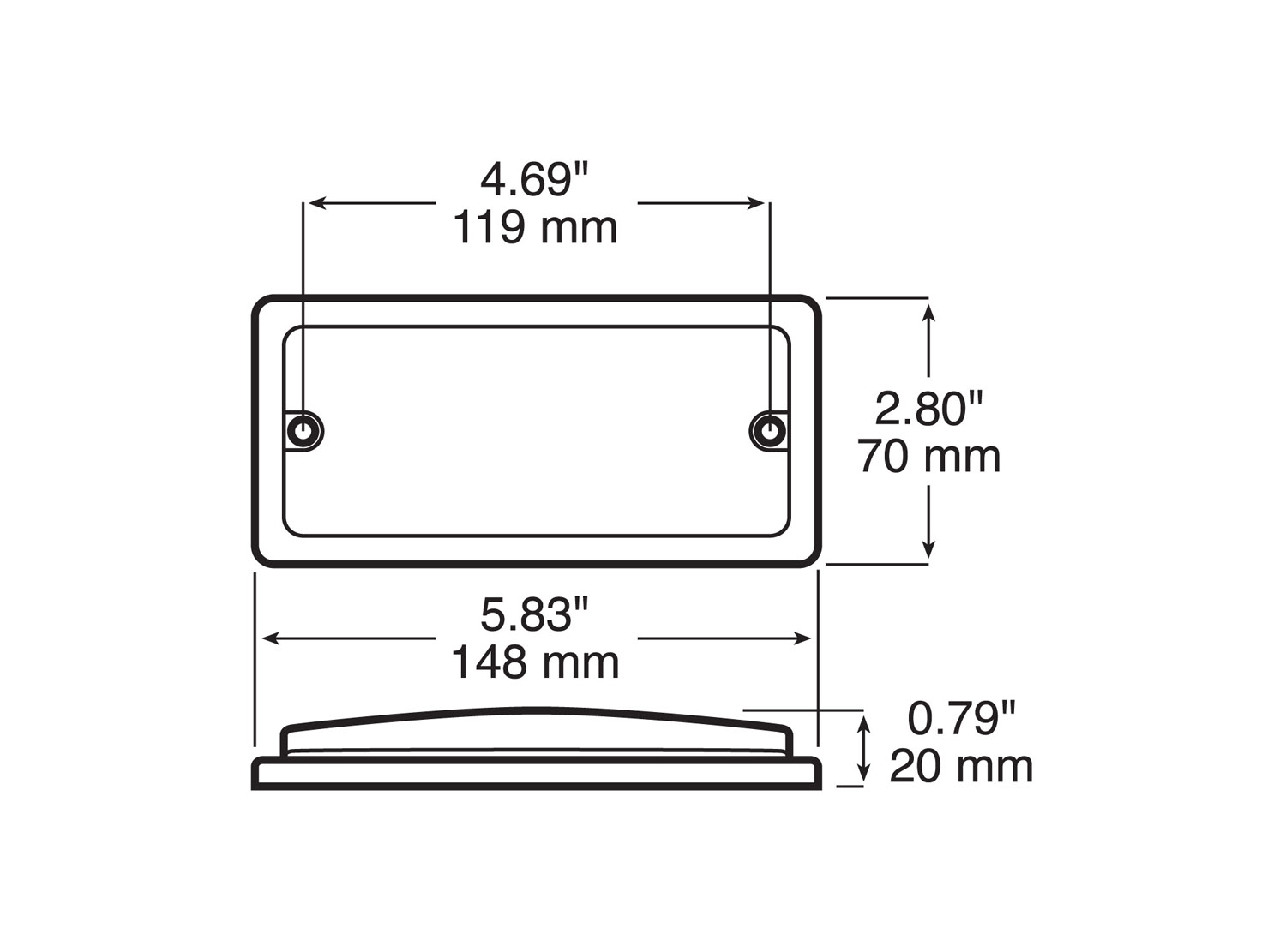 Dome / Interior Light, white, stripped leads, Viz Pack