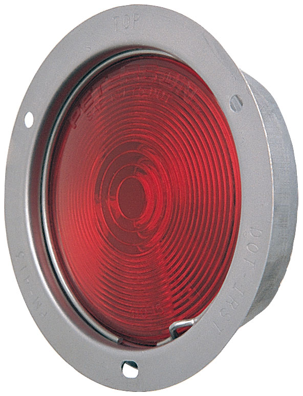 Flush- 4 inch Round Stop / Turn / Tail Light; stainless steel housing; poly bag