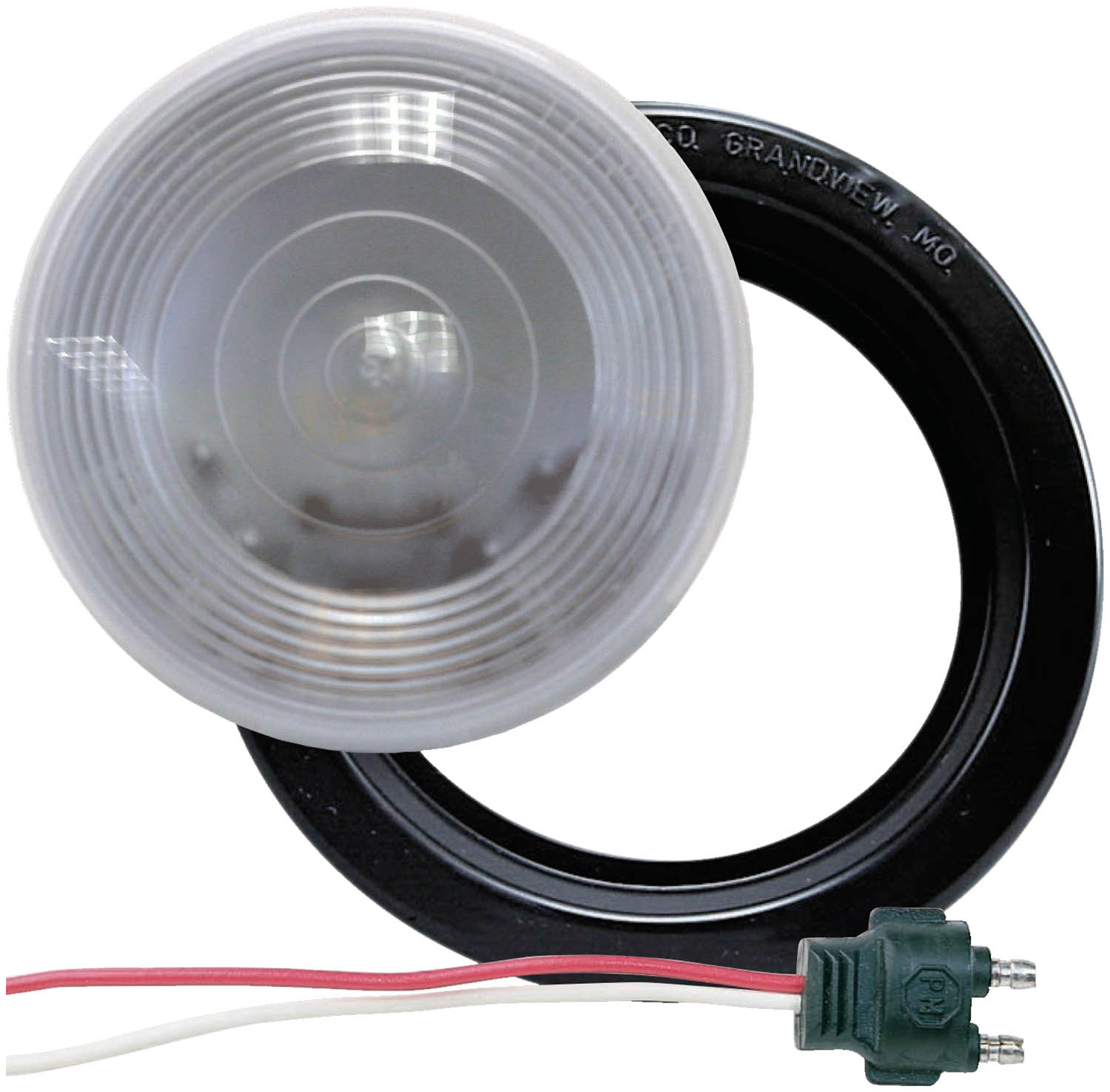 Sealed 4 inch Round Long-Life Back-Up Light; clear kit, long-life bulb; poly bag