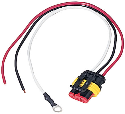 3-Wire Plug; stripped lead / ring terminal; poly bag