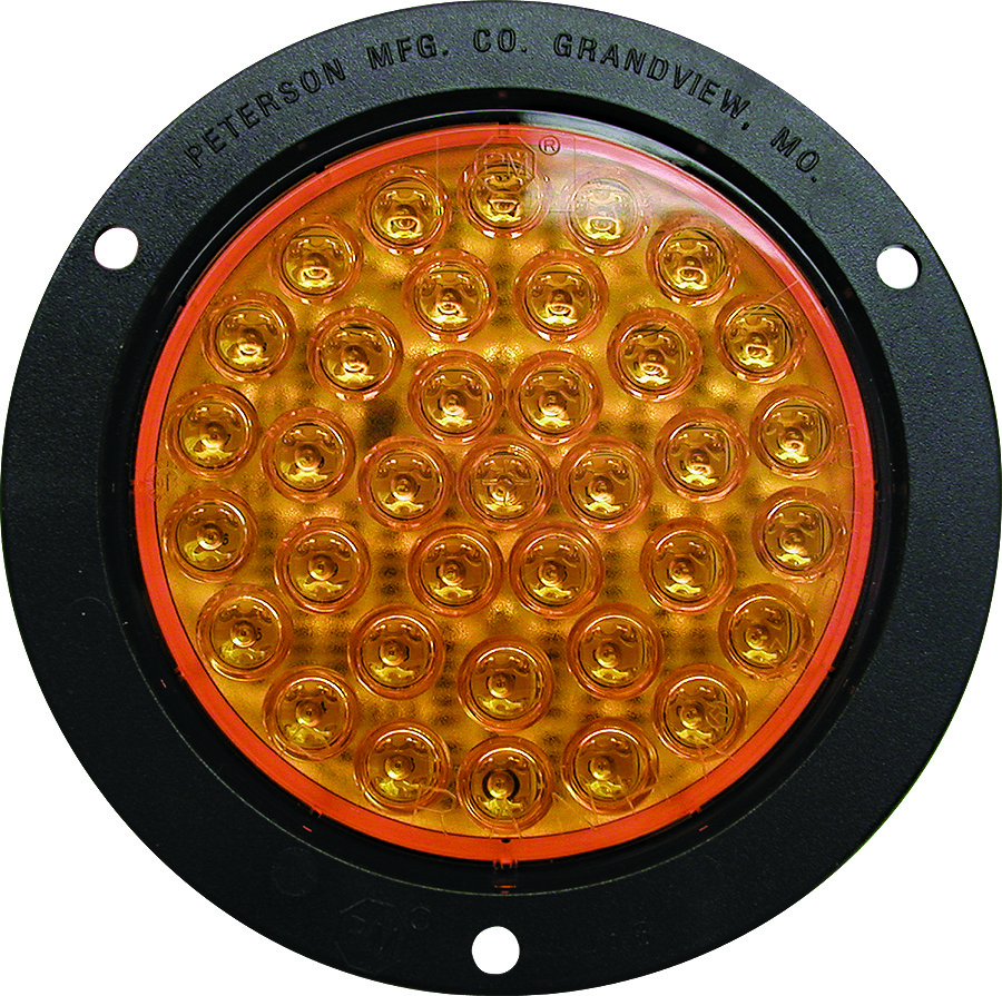 Lumen X ® Auxiliary Strobing Light w/ Sync; amber, flange, pos. 2; poly bag